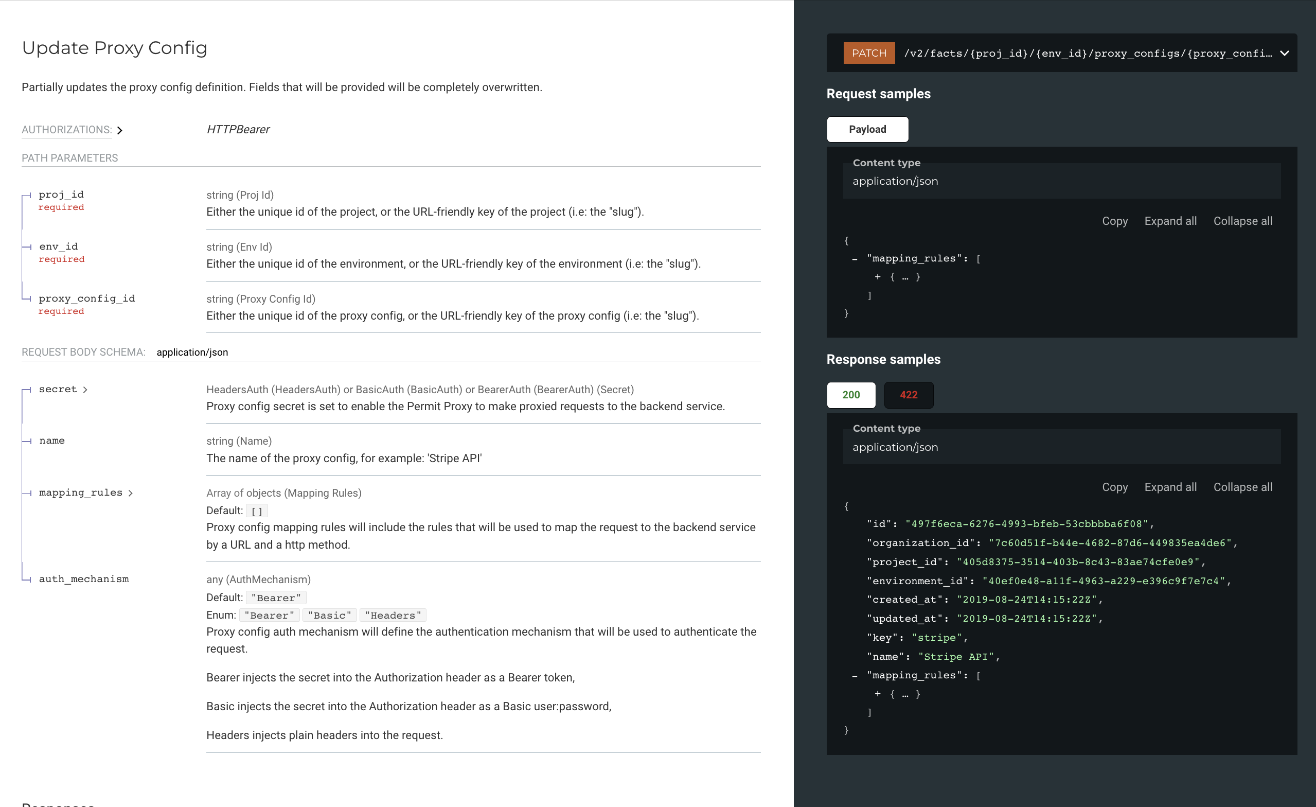 FoAz Update a Proxy Config